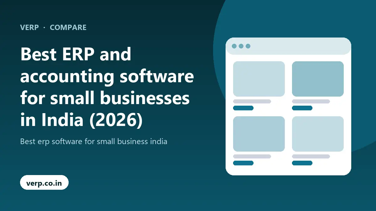 Best ERP and accounting software for small businesses in India (2026)