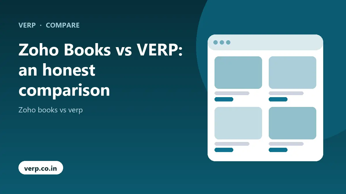 Zoho Books vs VERP: an honest comparison